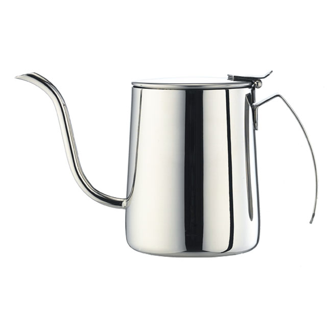 Tiamo 優(yōu)質(zhì)不銹鋼細(xì)口壺 掛耳沖壺附蓋 600ml 8mm口徑